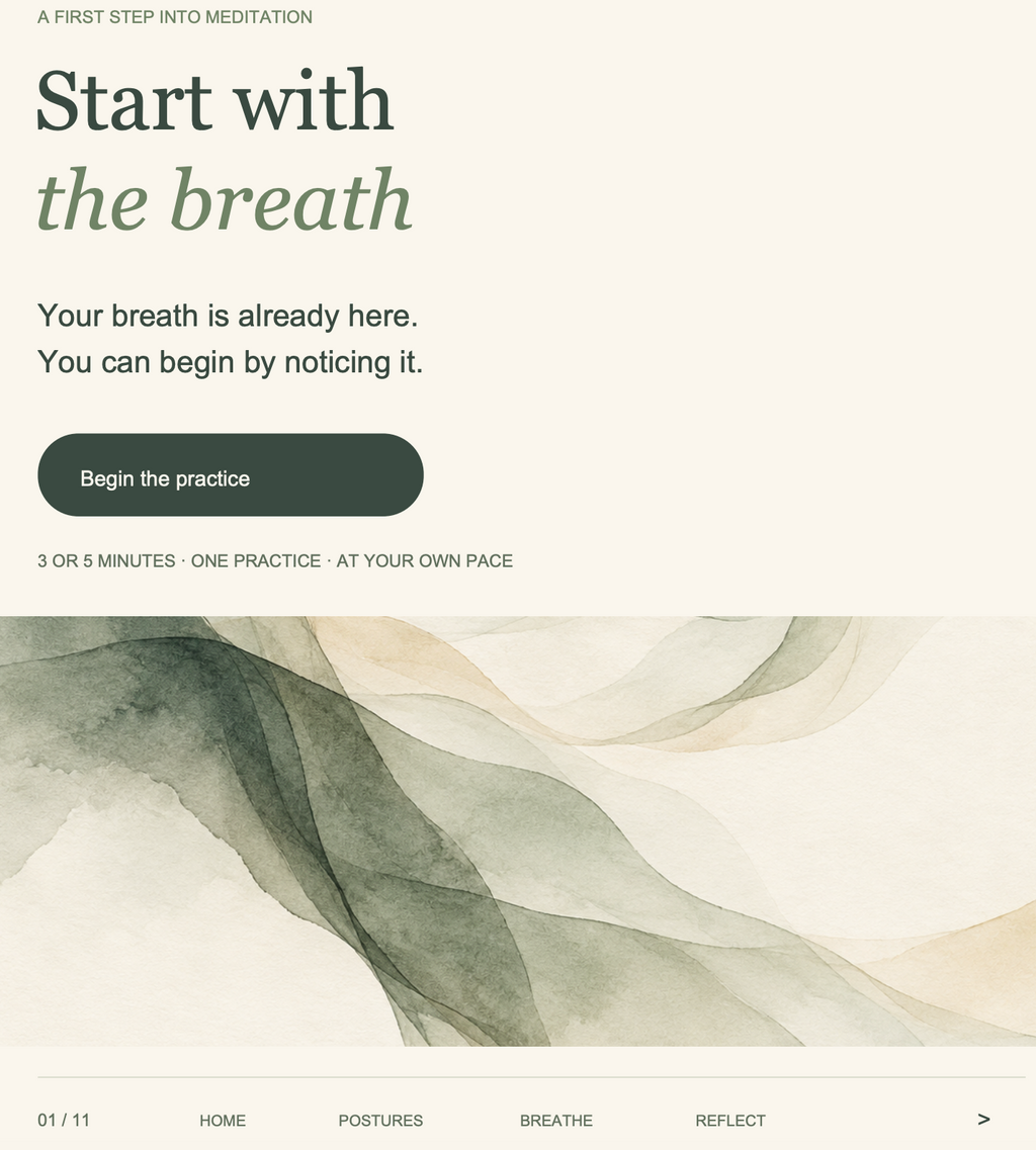 Respira: guía meditación | PDF interactivo