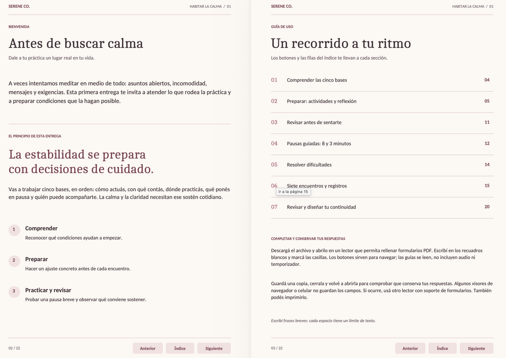 Living with Calm | Step-by-Step Meditation · Part 1 | Habitar la calma | Meditación paso a paso · Entrega 1