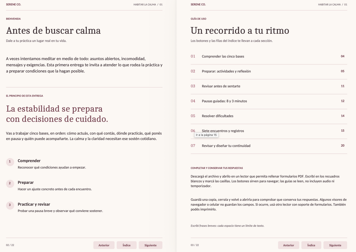 Living with Calm | Step-by-Step Meditation · Part 1 | Habitar la calma | Meditación paso a paso · Entrega 1