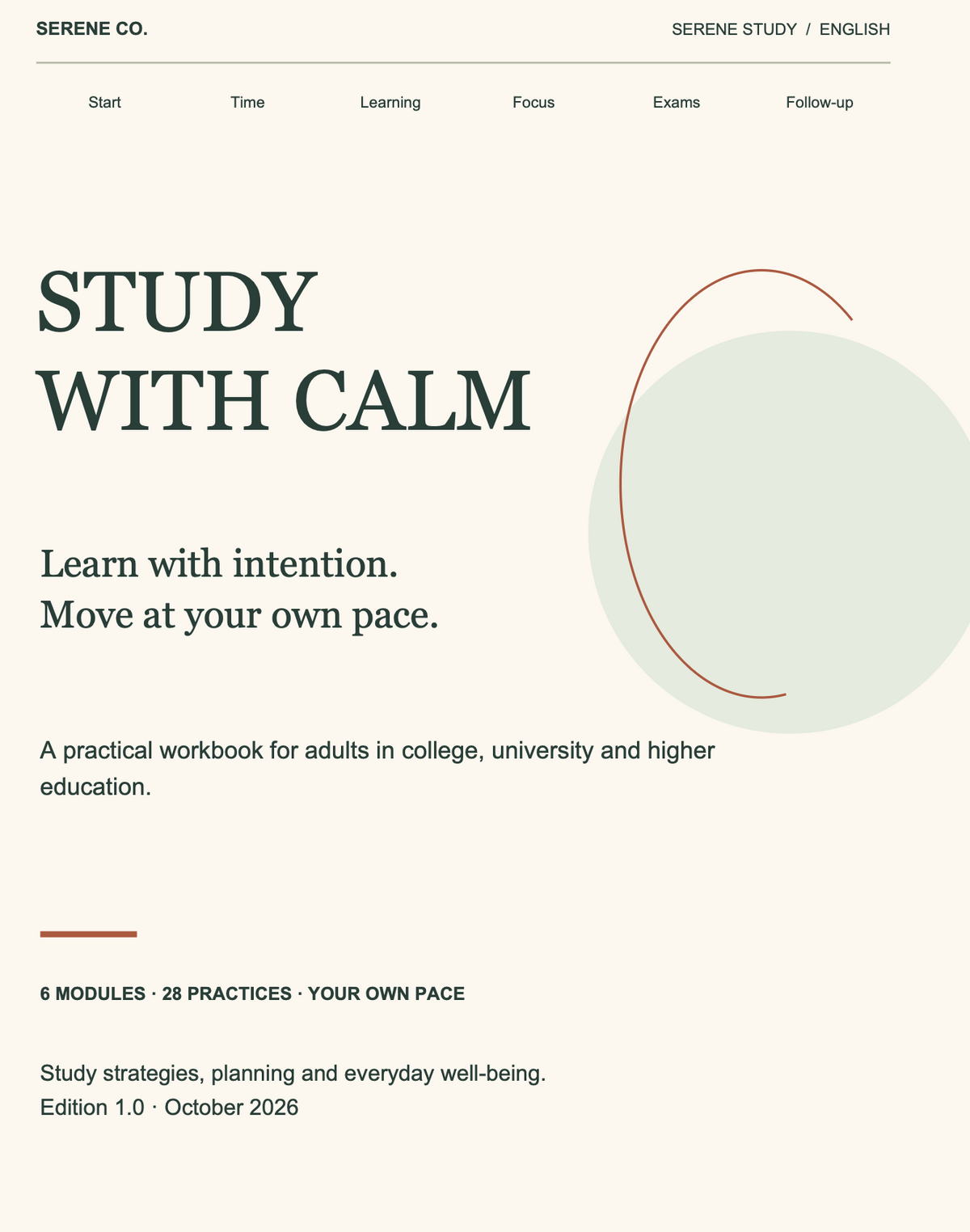 Estudiar con calma || Study with calm | PDF interactive