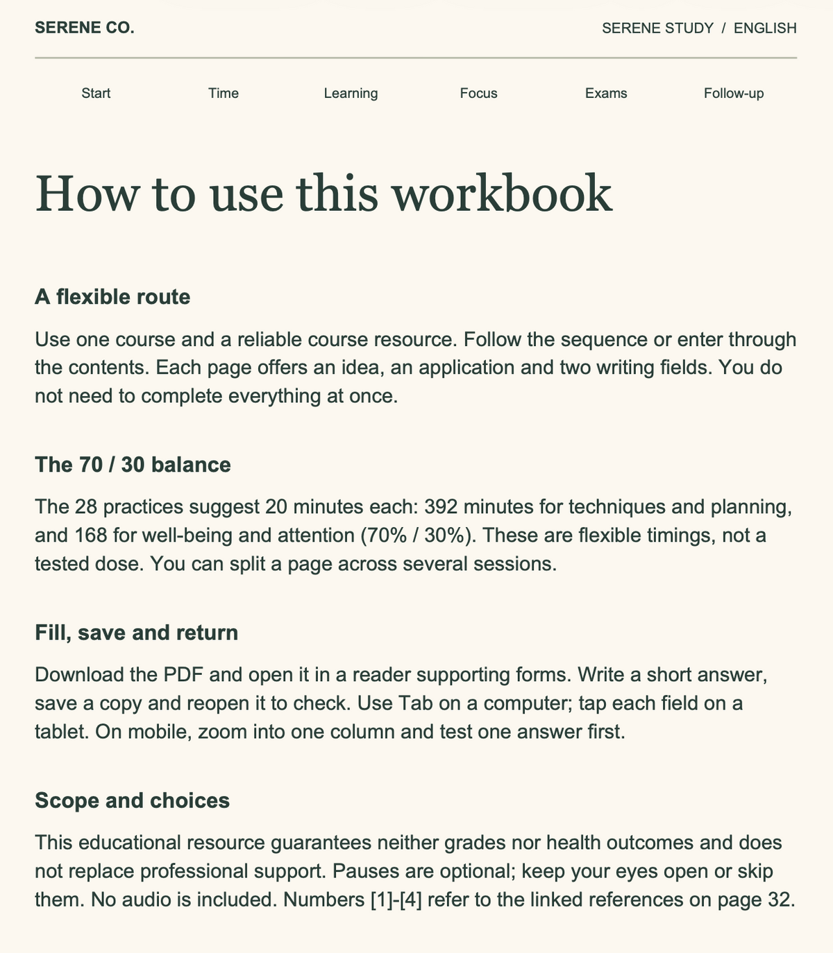 Estudiar con calma || Study with calm | PDF interactive