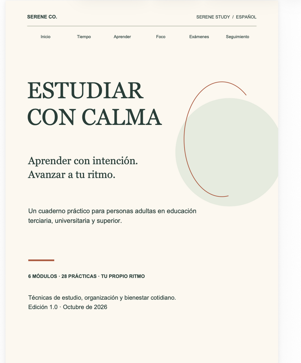 Estudiar con calma || Study with calm | PDF interactive