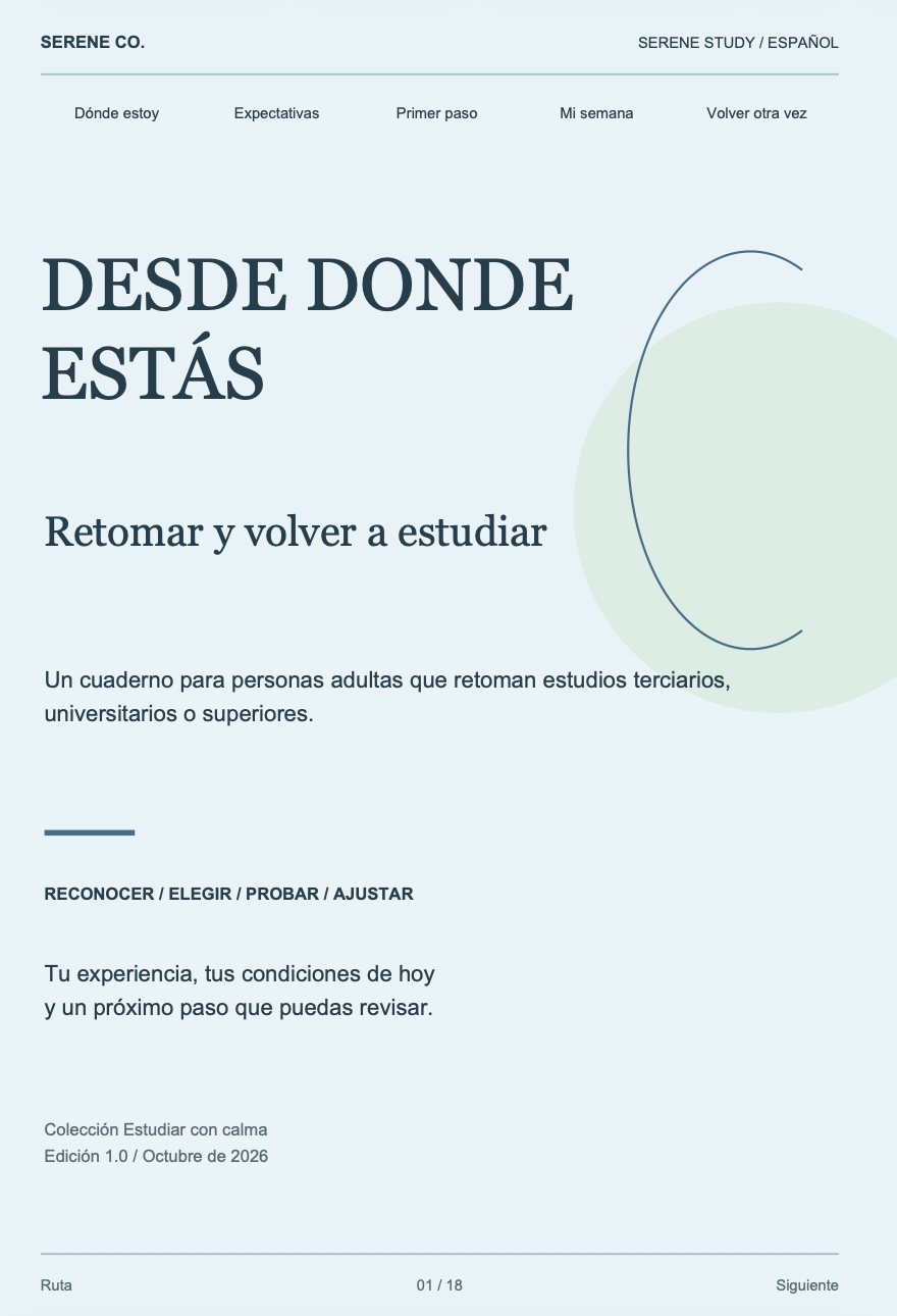 Desde donde estás: retomar y volver a estudiar | From where you are: returning to study.PDF interactivo