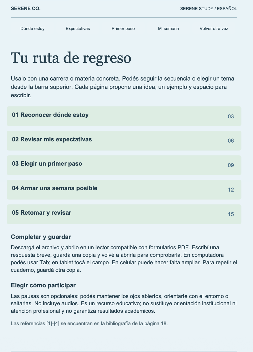 Desde donde estás: retomar y volver a estudiar | From where you are: returning to study.PDF interactivo