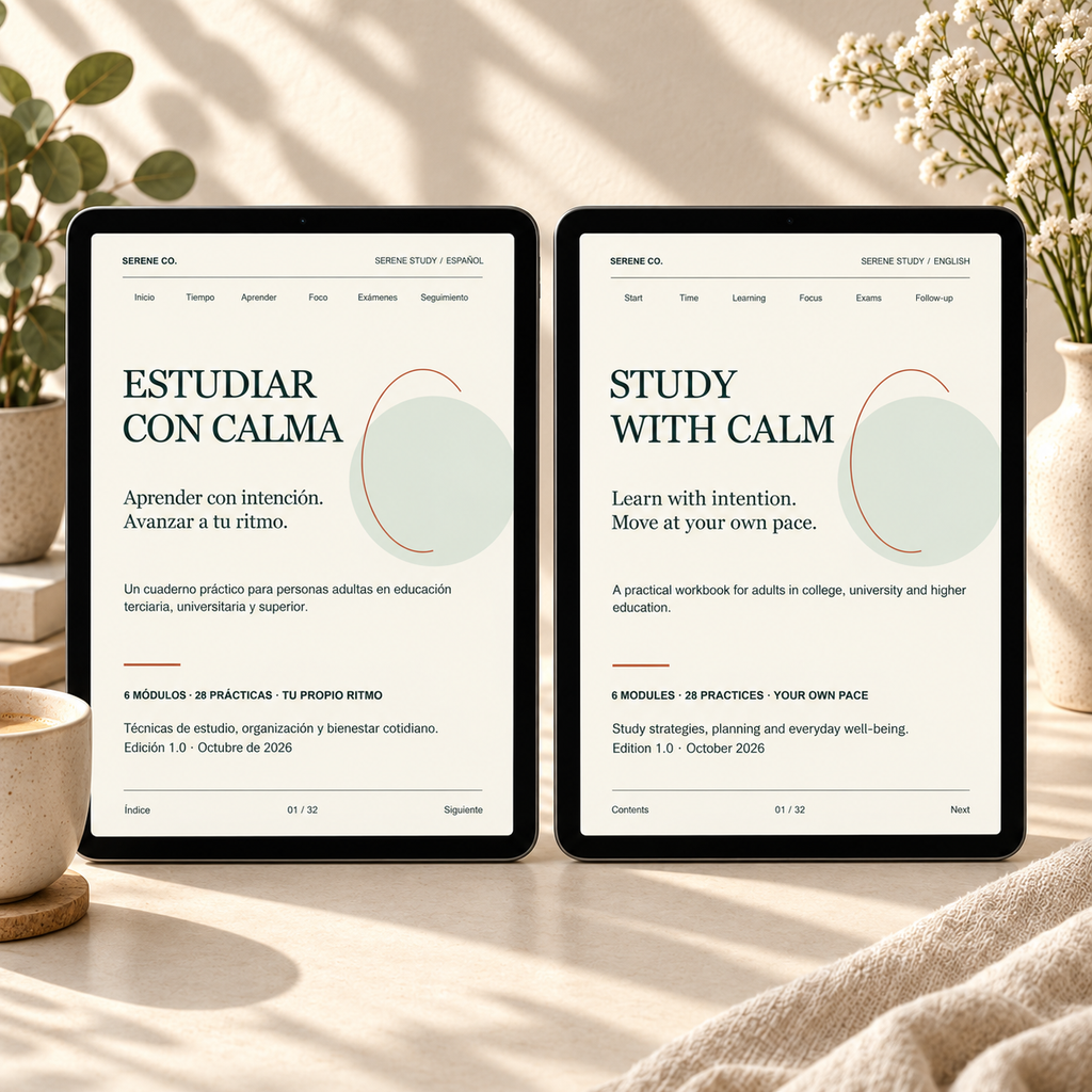 Estudiar con calma || Study with calm | PDF interactive
