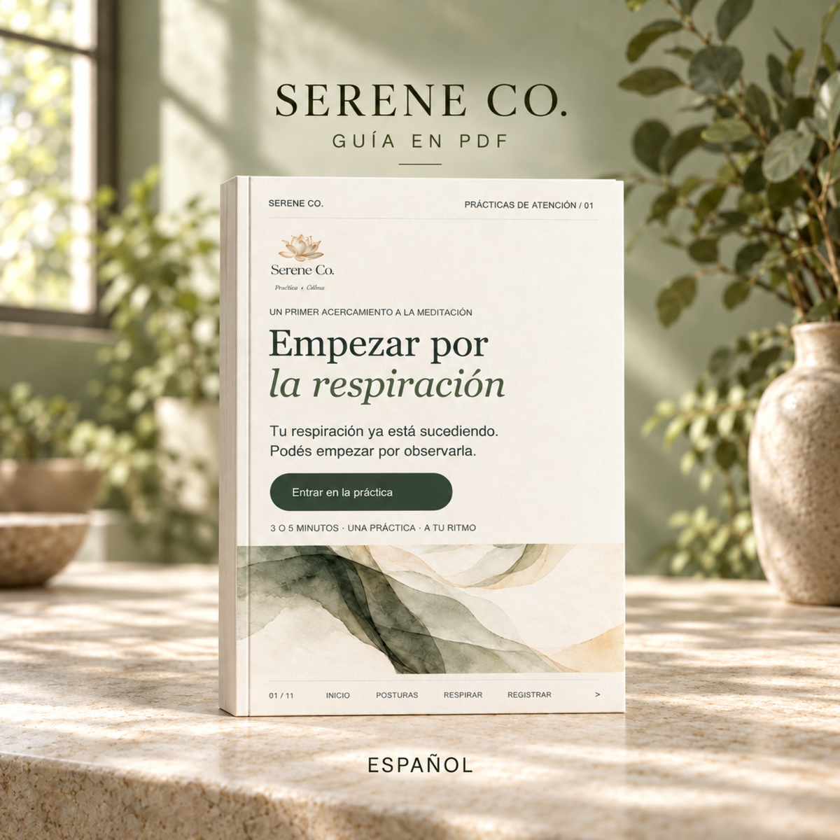 Respira: guía meditación | PDF interactivo