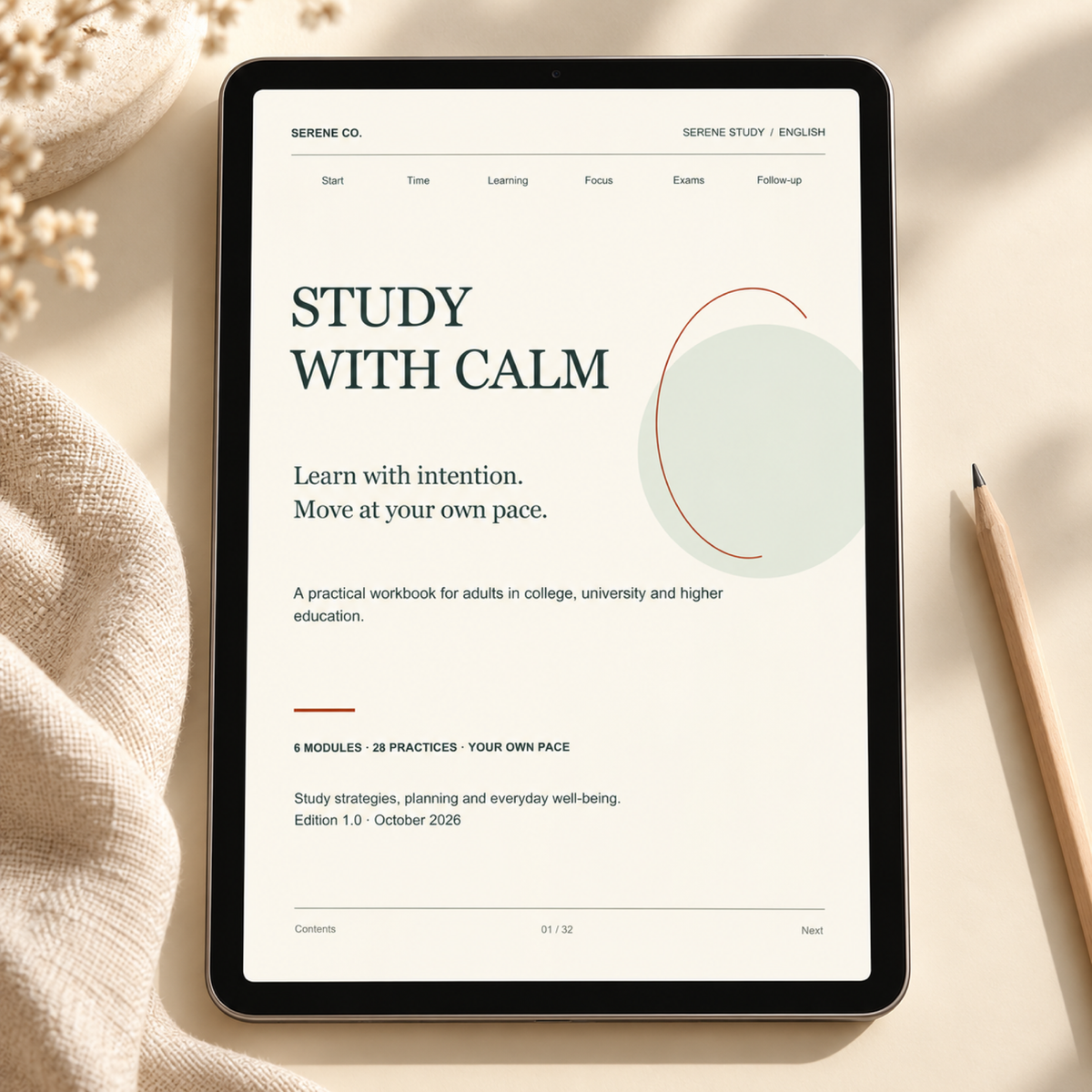 Estudiar con calma || Study with calm | PDF interactive