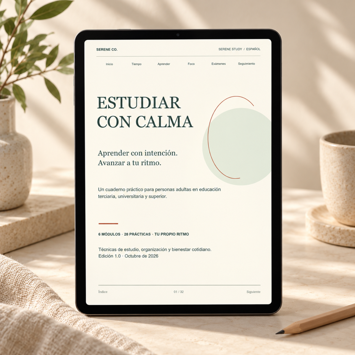 Estudiar con calma || Study with calm | PDF interactive