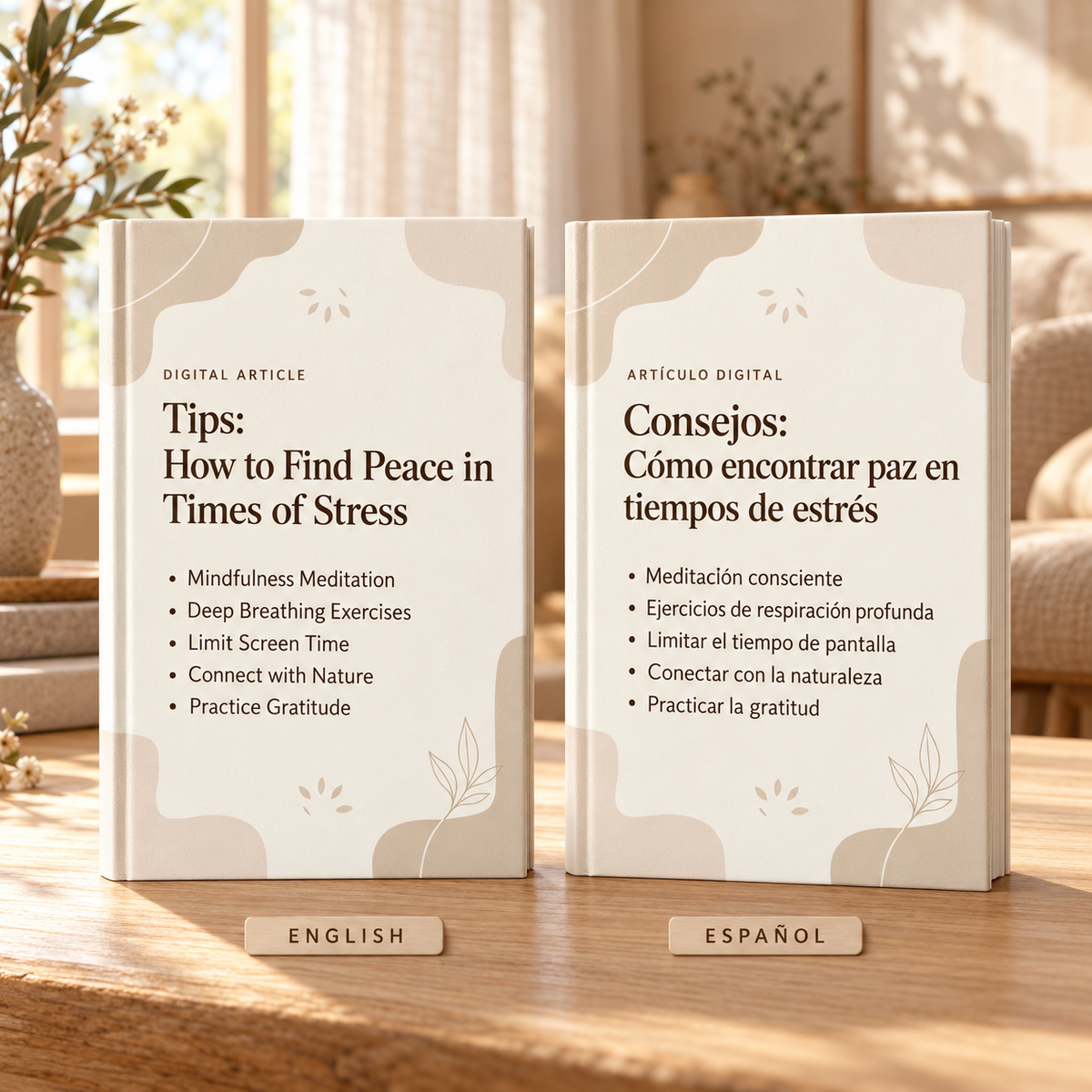 Tips: Como encontrar paz en tiempos de estrés | PDF Interactivo