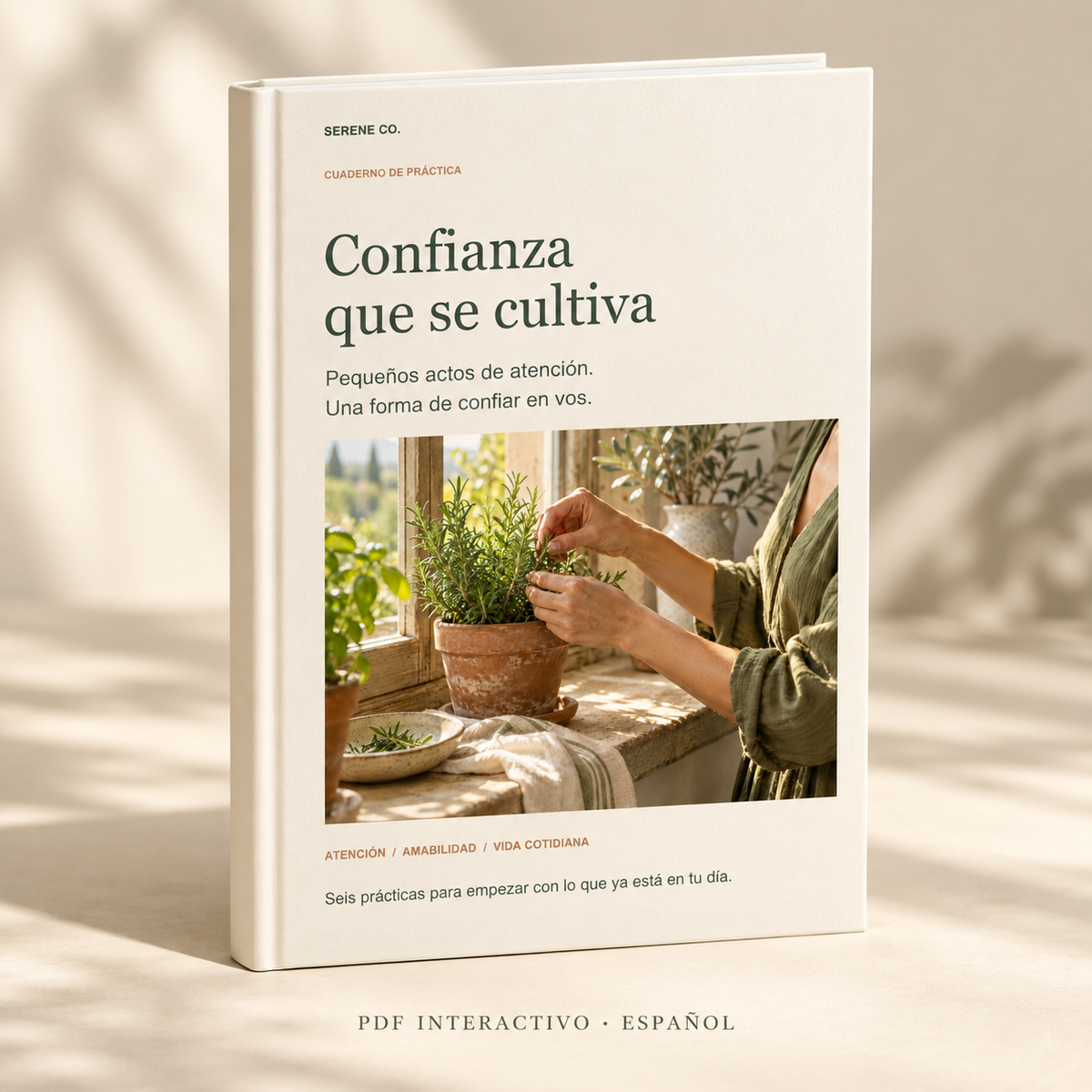 Confianza que se cultiva, versión en español del cuaderno digital interactivo de Serene Co.